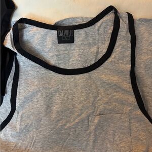 Caliville Gray Tank Top with Black Trim